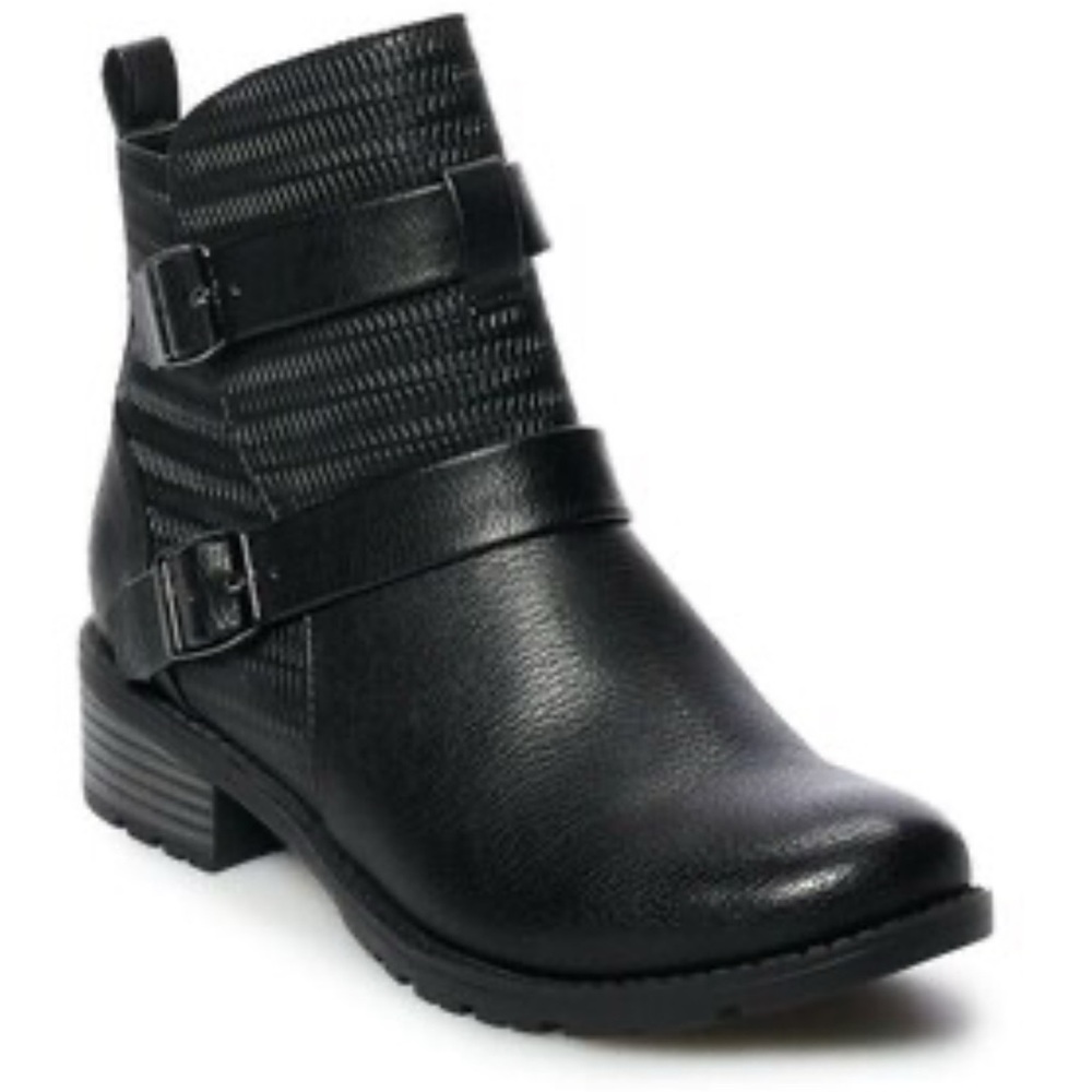 Croft & Barrow Tower Black Ankle Bootie, size 7.5